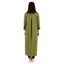 Women Chiffon Dress Single Breasted Lapel Tops Casual Loose Long Sleeve Dresses Robe Femme SM6