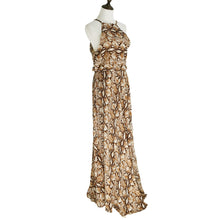 Chiffon Dress Snake Print High Split Spagetti Straps Maxi Long Dresses Sexy Sleeveless Beach Dress Vestidos SM6