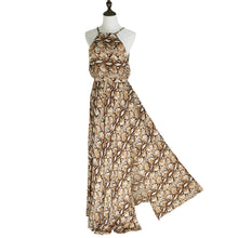 Chiffon Dress Snake Print High Split Spagetti Straps Maxi Long Dresses Sexy Sleeveless Beach Dress Vestidos SM6