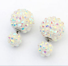 Star Jewerly 6 Colors Korea Pop Flower Crystal est Double Side Ball Earrings Big Pearl Earrings Free Ship SM6