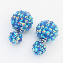 Star Jewerly 6 Colors Korea Pop Flower Crystal est Double Side Ball Earrings Big Pearl Earrings Free Ship SM6