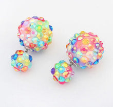 Star Jewerly 6 Colors Korea Pop Flower Crystal est Double Side Ball Earrings Big Pearl Earrings Free Ship SM6