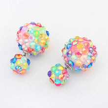 Star Jewerly 6 Colors Korea Pop Flower Crystal est Double Side Ball Earrings Big Pearl Earrings Free Ship SM6
