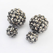 Star Jewerly 6 Colors Korea Pop Flower Crystal est Double Side Ball Earrings Big Pearl Earrings Free Ship SM6
