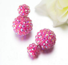 Star Jewerly 6 Colors Korea Pop Flower Crystal est Double Side Ball Earrings Big Pearl Earrings Free Ship SM6