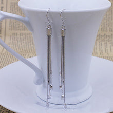Sterling Silver Drops Long Tassels Hook Dangle Earrings Women Silver Plated Drops Dangle Earrings SM6