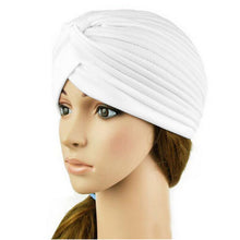 Stretchy Turban Head Wrap Hats Band Sleep Hat Chemo Bandana Hijab Pleated Indian Cap SM6