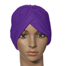 Stretchy Turban Head Wrap Hats Band Sleep Hat Chemo Bandana Hijab Pleated Indian Cap SM6