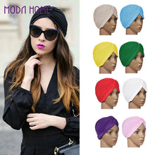 Stretchy Turban Head Wrap Hats Band Sleep Hat Chemo Bandana Hijab Pleated Indian Cap SM6