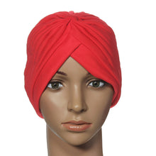 Stretchy Turban Head Wrap Hats Band Sleep Hat Chemo Bandana Hijab Pleated Indian Cap SM6