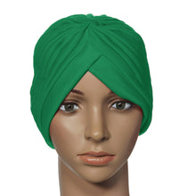 Stretchy Turban Head Wrap Hats Band Sleep Hat Chemo Bandana Hijab Pleated Indian Cap SM6