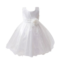 Baby Dresses Girls Sequin Flower Bowknot Birthday Wedding Party Tutu Dress Girl Vestido PY2 SM6