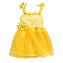 Baby Girls Kids Sequin Sunflower Birthday Wedding Bridesmaid Strape Dress 1-4Y SM6