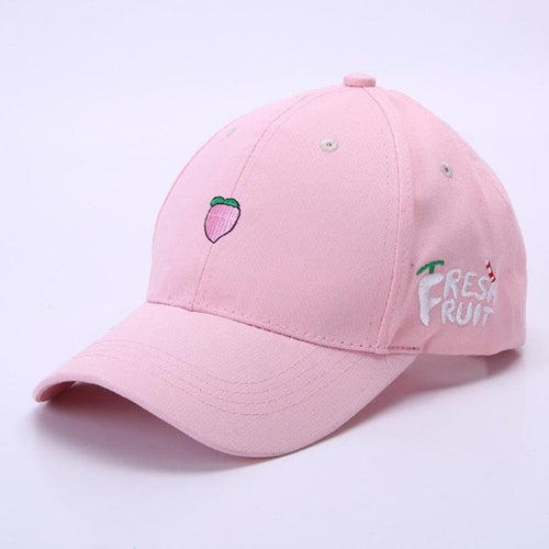 Baseball Cap Women Fruit Embroidered Candy Color Bonnets Femme Ete  Snapback Hat Women Adjustable Caps Female #63 SM6