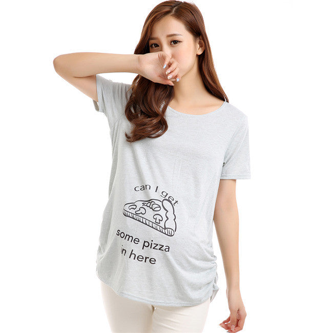 Casual Funny Maternity Nursing Women T-shirts Tops Blouse Pregnant Clothes 30 ColorsSM6