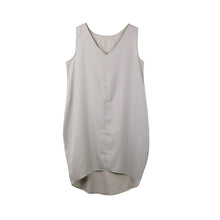 Dress Women High Street V Neck Sleeveless Casual Dress High Low Hem Asymmetric Loose Dresses  SM6