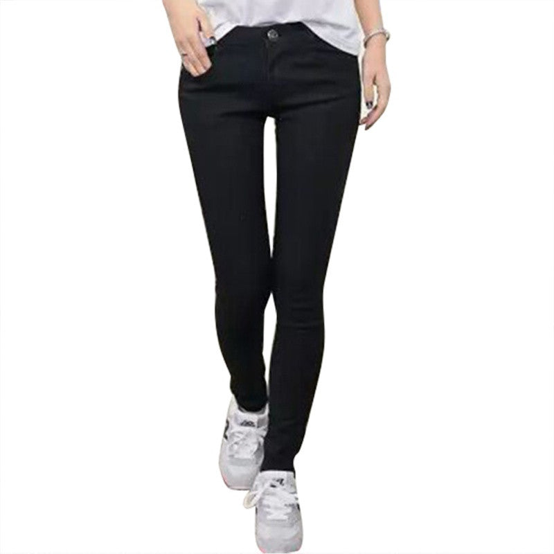 Fashion Women High Waist Jeans Casual Denim Skinny Plus Size Pencil Pants SM6