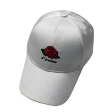 Baseball Hats Women Embroidery Rose Cotton Snapback Caps Hip Hop Hats Female Black White Pink Casquette#23 SM6