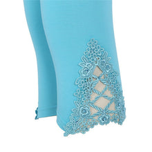 Girl Women Cotton Modal Leggings Elastic Hollow Lace Pants Cropped Capris Leggings 6 Colors SM6