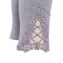 Girl Women Cotton Modal Leggings Elastic Hollow Lace Pants Cropped Capris Leggings 6 Colors SM6