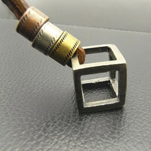Style Men Jewelry Cube Necklaces   Pendants Cool Men Pendant Punk Design   Leather Necklace SM6