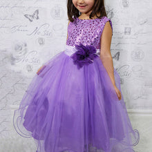 Style Sleeveless Kids Baby Girls Dresses Sequin Flower Back Bowknot Wedding Party Tutu Dress SM6