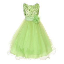 Style Sleeveless Kids Baby Girls Dresses Sequin Flower Back Bowknot Wedding Party Tutu Dress SM6
