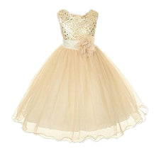 Style Sleeveless Kids Baby Girls Dresses Sequin Flower Back Bowknot Wedding Party Tutu Dress SM6