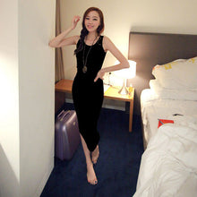 Women Boho Beach Sleeveless Bottoming Bodycon Dresses Long Cotton Vest Dress Vestidos SM6