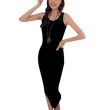 Women Boho Beach Sleeveless Bottoming Bodycon Dresses Long Cotton Vest Dress Vestidos SM6