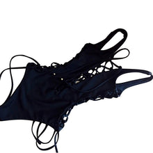 Women One-Piece Bandage Lace Up Monokini Push Up Swimsuit Bathing Swimwear LE4 SM6