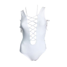 Women One-Piece Bandage Lace Up Monokini Push Up Swimsuit Bathing Swimwear LE4 SM6