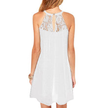 Women Sexy Lace Patchwork Chiffon Mini Sleeveless Dress Casual Loose Party Dresses Plus Size L4 SM6