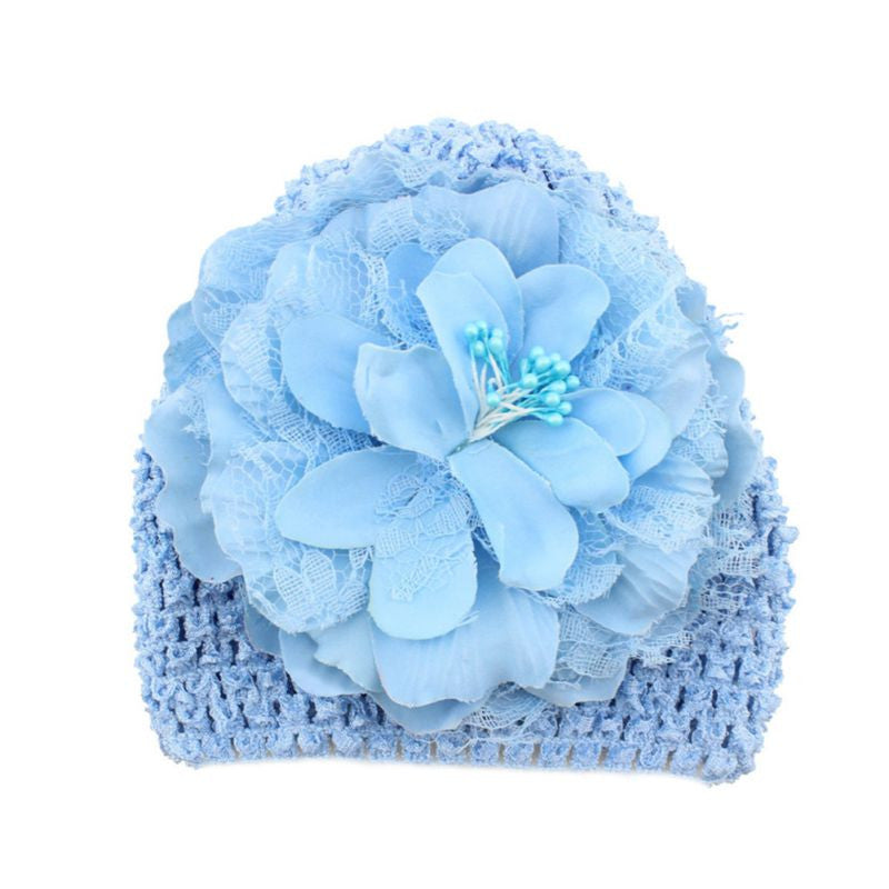 Sweet Baby Kids Girls Flower Knitted Crochet Beanie Toddler Hat Cap PL1 SM6