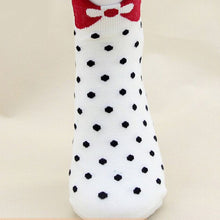 Sweet Women Girls Cute Soft Warm Cotton Polka Dots Bow Short Low Ankle Socks PY3 SM6
