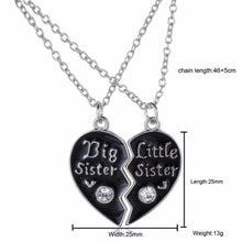 Sweet family jewelry-BFF Cute broken heart style big sister middle sister little sister best sister pendant necklace SM6