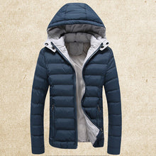 Thick Men Hooded Downs Jackets Men Warm Coats Slim Fit Down Men Parkas Men Plus Size SM6