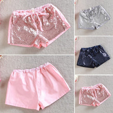 Toddler 2-6 Y Kids Girl Sequins Shorts Short Pants Tie Bow Elastic Waist Trousers PY1 SM6