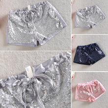 Toddler 2-6 Y Kids Girl Sequins Shorts Short Pants Tie Bow Elastic Waist Trousers PY1 SM6