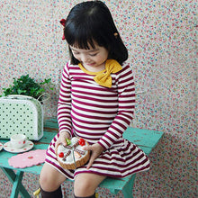 Toddler Kids Girls Dress Cute Cotton Stripe Long Sleeve Princess Clothes New Y2 SM6
