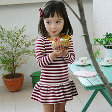 Toddler Kids Girls Dress Cute Cotton Stripe Long Sleeve Princess Clothes New Y2 SM6