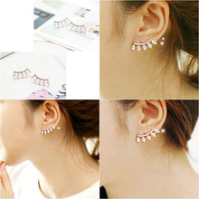 Trendy Silver Plated Crystal Rhinestone Jewelry Ear Cuff Ear Clip Ear Studs Women Earrings SM6