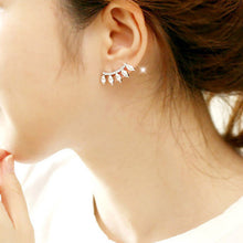 Trendy Silver Plated Crystal Rhinestone Jewelry Ear Cuff Ear Clip Ear Studs Women Earrings SM6