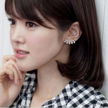Trendy Silver Plated Crystal Rhinestone Jewelry Ear Cuff Ear Clip Ear Studs Women Earrings SM6