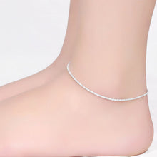 Trendy Silver Plated Hemp Rope Chain Bracelet Anklet Women Jewelry 21CM Silver Foot Jewelry For Women SM6