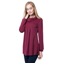 Turtleneck Sweater Women Long Sleeve Cashmere Pullover Lady Sweaters Pleated Button Knit Warm Tops Maglioni Donna SM6