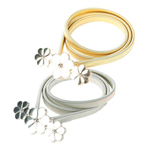 Ukraine Women Metal Belts For Dress Waist Belt Chain Floral Slim Elegant Elastic Belt Band GoldSliver Ceinture  SM6