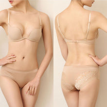 Underwire Adjusted-Straps Bra For Women Deep U Low Cut Invisible Women Intimates Solid Sexy Seamless Push Up Bras SM6