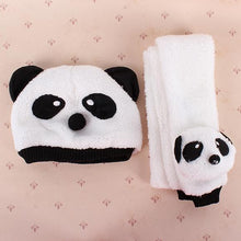 Unisex 1-3Y Baby Girls Boys Hats NeckerchiefBeanie Hat and Scarf Set Cartoon Panda Cap New SM6