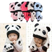 Unisex 1-3Y Baby Girls Boys Hats NeckerchiefBeanie Hat and Scarf Set Cartoon Panda Cap New SM6